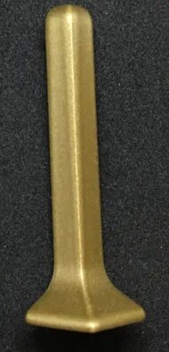 Уголок внешний для плинтуса Евротрим L-60 алюминий золото