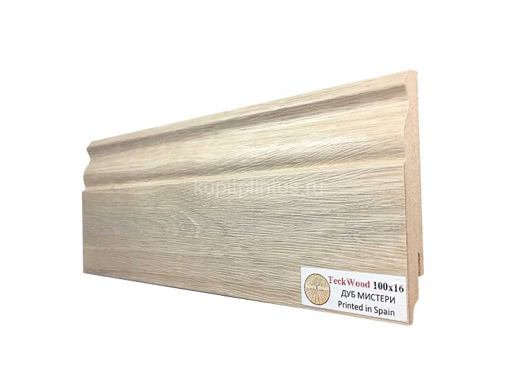 Заказать Напольный плинтус МДФ Teckwood цветной 100х16 Дуб Мистери 2.15 м 