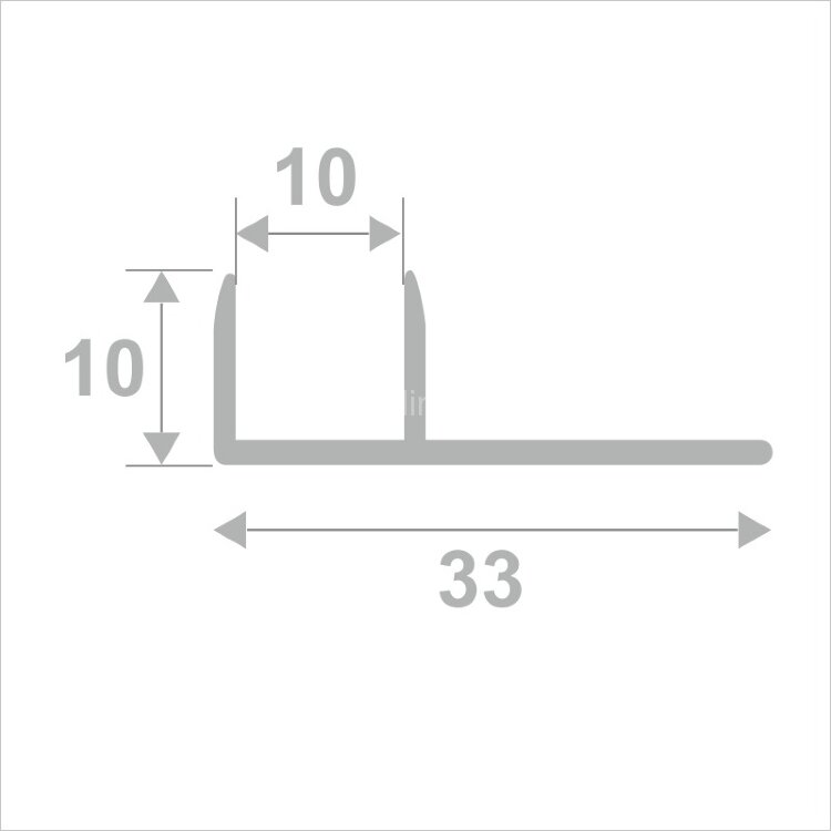 Заказать Алюминиевый П-профиль для стекла 10х10 мм ПО-211-28 черный матовый 2.7 м Заказать Алюминиевый П-профиль для стекла 10х10 мм ПО-211-28 черный матовый 2.7 м