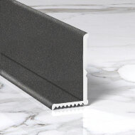 Алюминиевый внутренний разнополочный уголок 20х12 мм ПВ-206-37 серый муар 2.7 м