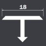 Заказать Т-профиль алюминиевый 18 мм (плоский) Gunsen PV36-16 титан матовый 2,7 м Заказать Т-профиль алюминиевый 18 мм (плоский) Gunsen PV36-16 титан матовый 2,7 м