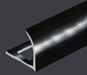 Алюминиевый C-образный профиль 10 мм PV23-19 черный блестящий 2,7 м