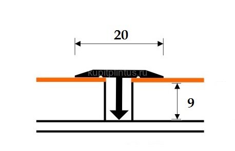 Заказать Профиль Т-образный гибкий 20 мм MP12 из ламинированного алюминия 46 Дуб дымчатый 2,7 м 