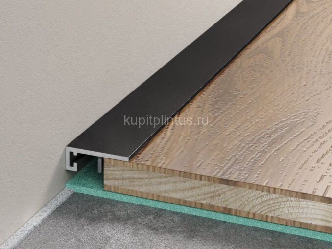 Заказать Алюминиевый микроплинтус щелевой ПО-189 черный матовый 2,7 м Заказать Алюминиевый микроплинтус щелевой ПО-189 черный матовый 2,7 м