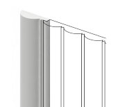 Финишный молдинг 35,6х12 мм Hiwood LF137A NP белый 2,7м