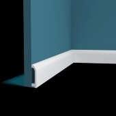 Плинтус напольный Перфект Плюс P151 белый ударопрочный полимер 80х20х2000 мм