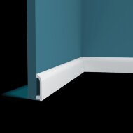 Плинтус напольный Перфект Плюс P151 белый ударопрочный полимер 80х20х2000 мм Плинтус напольный Перфект Плюс P151 белый ударопрочный полимер 80х20х2000 мм