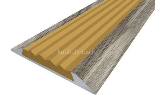 Заказать Порог противоскользящий с бежевой вставкой Д15 КД Дуб пепельный (декорированный) 2,7 м Заказать Порог противоскользящий с бежевой вставкой Д15 КД Дуб пепельный (декорированный) 2,7 м