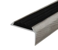 Порог угловой с черной резиновой вставкой Д01 КД Дуб арктик 2,7 м Порог угловой с черной резиновой вставкой Д01 КД Дуб арктик 2,7 м