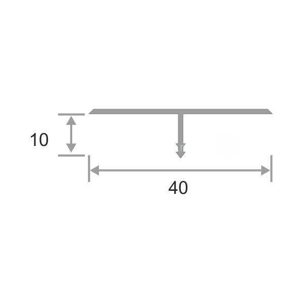 Заказать Алюминиевый Т-профиль 40 мм ПТ-40-35 белый муар 2.7 м 