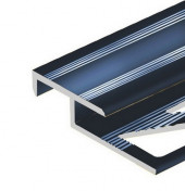 Алюминиевый профиль лестничный 20х10 мм PV51-19 черный блестящий 2,7 м
