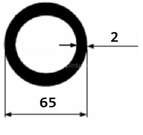 Заказать Алюминиевая труба 65х2 мм 3 м 