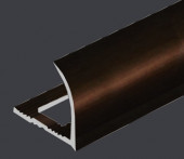Алюминиевый C-образный профиль 10 мм PV23-11 коричневый блестящий 2,7 м