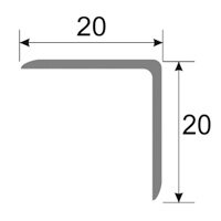 Заказать Уголок декоративный с гравировкой ПН-20х20 Серебро матовое 2,7 м 