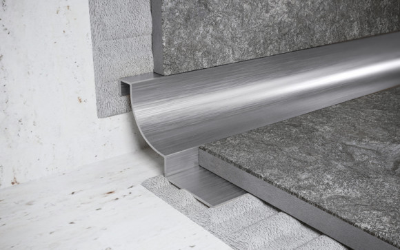 Заказать Внутренний профиль из нержавеющей стали для плитки 15 мм FWR 15 S сатинированная сталь 2,7 м 