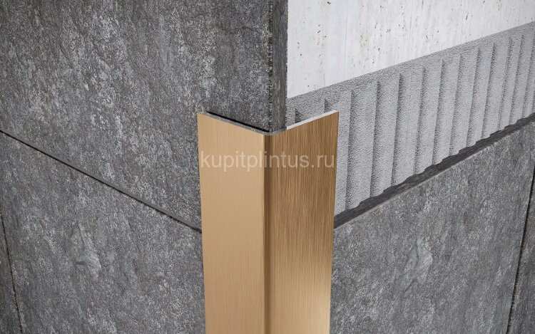 Заказать Стальной уголок 10х10 FL 10 GS золото сатинированное 2,7 м 