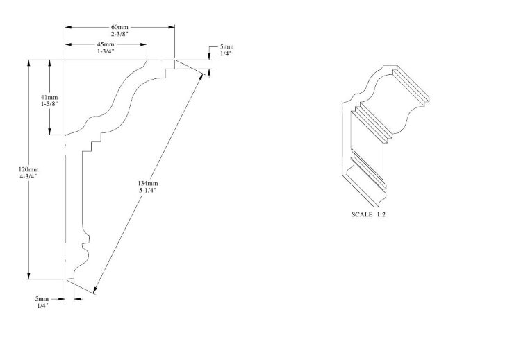 Заказать Карниз 60х120 мм Orac Decor Duropolymer CX192 2 м Заказать Карниз 60х120 мм Orac Decor Duropolymer CX192 2 м