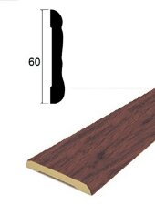 Наличник фигурный ПВХ Lemal 22060 60 мм Цвет 0041 Махагон 2,2 м