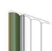 Финишный молдинг 12х32 мм HiWood LF139A GN81G зеленый 2,7 м Финишный молдинг 12х32 мм HiWood LF139A GN81G зеленый 2,7 м