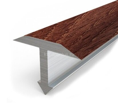 Заказать Декорированный Т-профиль из алюминия Т-14 КД Дуб мореный 2,7 м Заказать Декорированный Т-профиль из алюминия Т-14 КД Дуб мореный 2,7 м