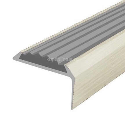 Заказать Порог угловой с серой резиновой вставкой Д01 КД Дуб жемчужный 2,7 м Заказать Порог угловой с серой резиновой вставкой Д01 КД Дуб жемчужный 2,7 м