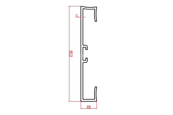 Заказать Универсальная алюминиевая фурнитура для плинтуса Евротрим C-60 4037.05 черная 