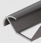Алюминиевый профиль под плитку для наружных углов 12 мм PV71-18 черный матовый 2,7 м