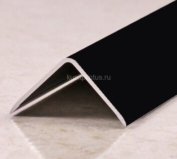 Заказать Алюминиевый уголок 10х10 мм PV60-40 черный Ral 9005 2,7 м 