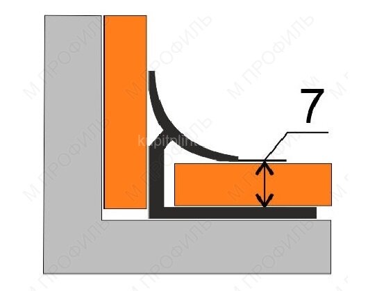 Заказать Внутренний профиль ПВХ 7 мм белый 