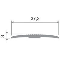 Заказать Порог одноуровневый из алюминия ПО-37 серебро матовое 2,7 м Заказать Порог одноуровневый из алюминия ПО-37 серебро матовое 2,7 м