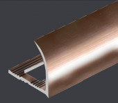 Алюминиевый C-образный профиль 10 мм PV23-15 розовый блестящий 2,7 м