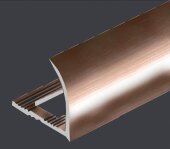 Алюминиевый C-образный профиль 10 мм PV23-15 розовый блестящий 2,7 м