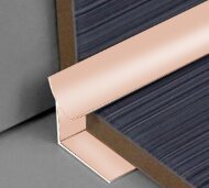 Алюминиевый уголок внутренний для плитки ПО-В10 Розовый глянец 2,7 м Алюминиевый уголок внутренний для плитки ПО-В10 Розовый глянец 2,7 м