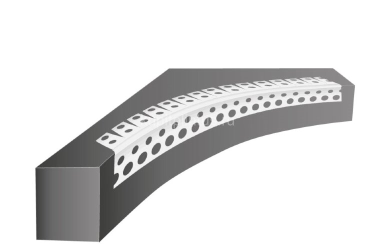 Заказать Штукатурный уголок арочный ПВХ Cezar 25х25 мм Белый 3 м 