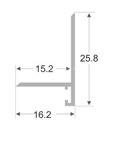Заказать Алюминиевый микроплинтус щелевой ПО-190 серебро глянец 2,7 м Заказать Алюминиевый микроплинтус щелевой ПО-190 серебро глянец 2,7 м
