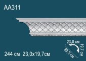 Потолочный плинтус с орнаментом Перфект AA311 197х303х230 мм 2,44 м Потолочный плинтус с орнаментом Перфект AA311 197х303х230 мм 2,44 м