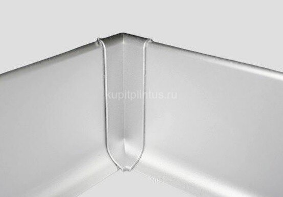 Заказать Уголок внутренний для плинтуса Евротрим L-60 алюминий серебро 