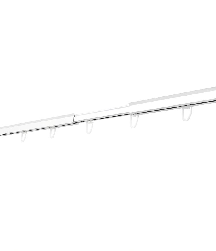 Заказать Алюминиевый карниз для штор раздвижной однорядный Legrand белый 2.1-3.0м 