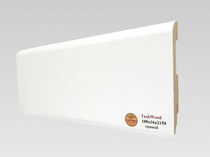 Заказать Напольный плинтус МДФ Teckwood Белый прямой 100х16 мм 2.15 м 