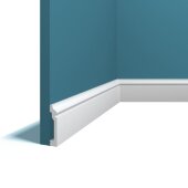 Плинтус напольный Перфект Плюс P156 белый ударопрочный полимер 60х12х2000 мм