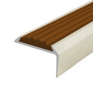 Порог угловой с коричневой резиновой вставкой Д01 КД Дуб жемчужный 2,7 м Порог угловой с коричневой резиновой вставкой Д01 КД Дуб жемчужный 2,7 м