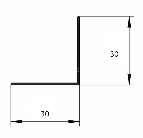 Заказать Алюминиевый уголок 30х30 мм Евротрим 0344.01 серебро 3 м 