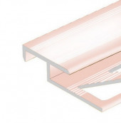 Алюминиевый профиль лестничный 20х10 мм PV51-15 розовый блестящий 2,7 м