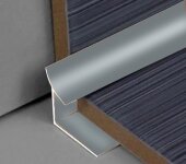 Алюминиевый уголок внутренний для плитки ПО-В10 Графит глянец 2,7 м