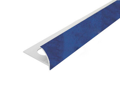 Заказать Профиль внешний ПВХ для плитки Cezar 10 мм 210 Синий мрамор 2,5 м 