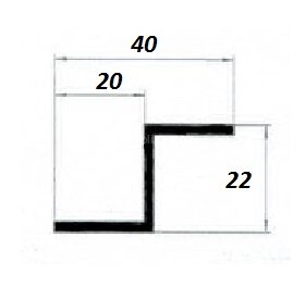 Заказать Алюминиевый Z-образный профиль 40х20х22х1,5 мм (3 метра) Заказать Алюминиевый Z-образный профиль 40х20х22х1,5 мм (3 метра)
