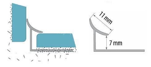 Заказать Внутренний угол ПВХ для плитки 7 мм Cezar 137 Корал 2,5 м 