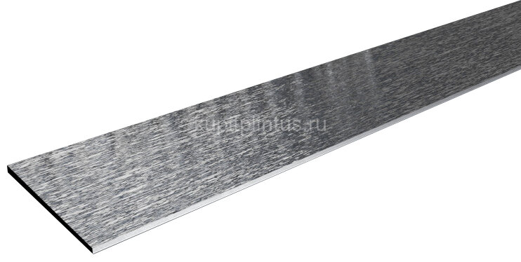 Заказать Алюминиевая полоса 10х1,5 серебро глянец браш 2,7 м 