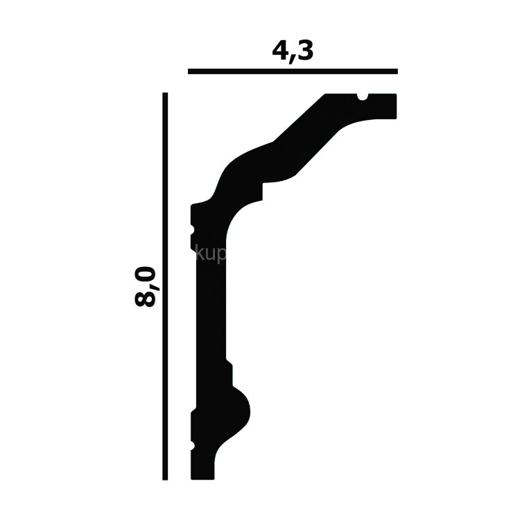 Заказать Потолочный плинтус 43х80 мм Перфект Плюс P92 белый 2 м Заказать Потолочный плинтус 43х80 мм Перфект Плюс P92 белый 2 м