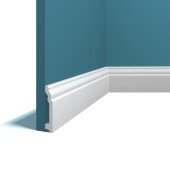 Плинтус напольный Перфект Плюс P157 белый ударопрочный полимер 78х14х2000 мм